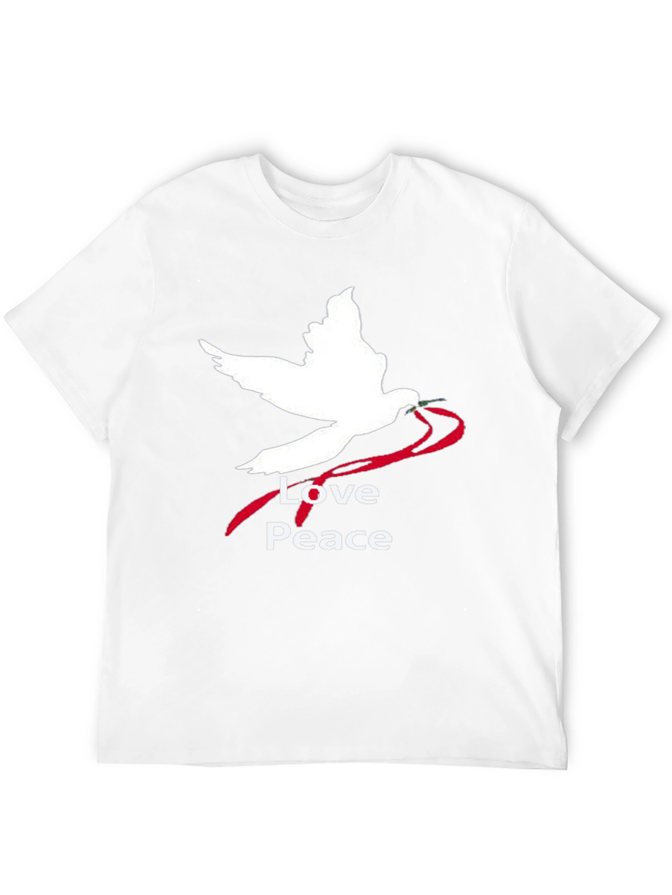 Love Peace Dove Graphic T-Shirt - Black
