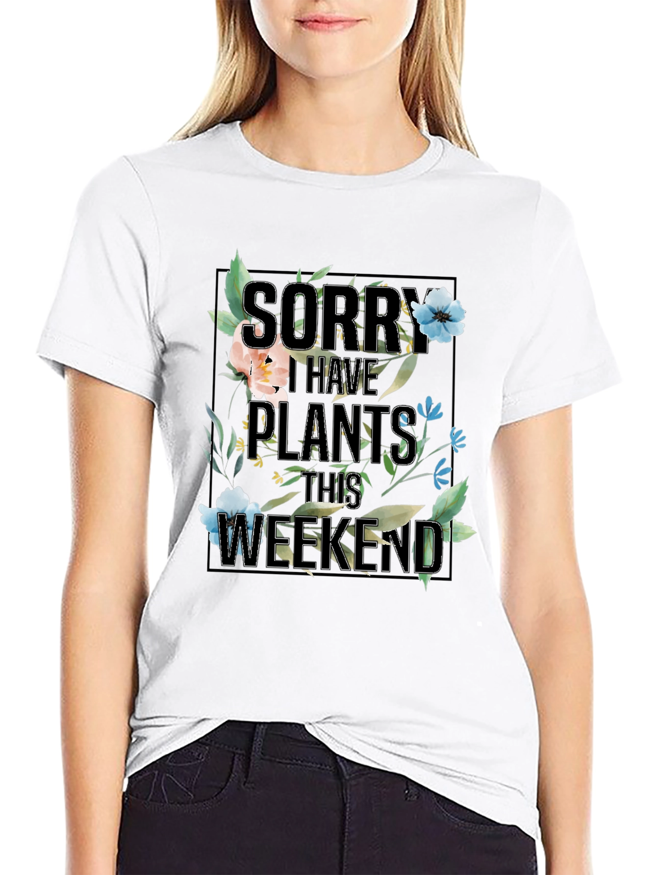 Plants Weekend Black Graphic T-Shirt