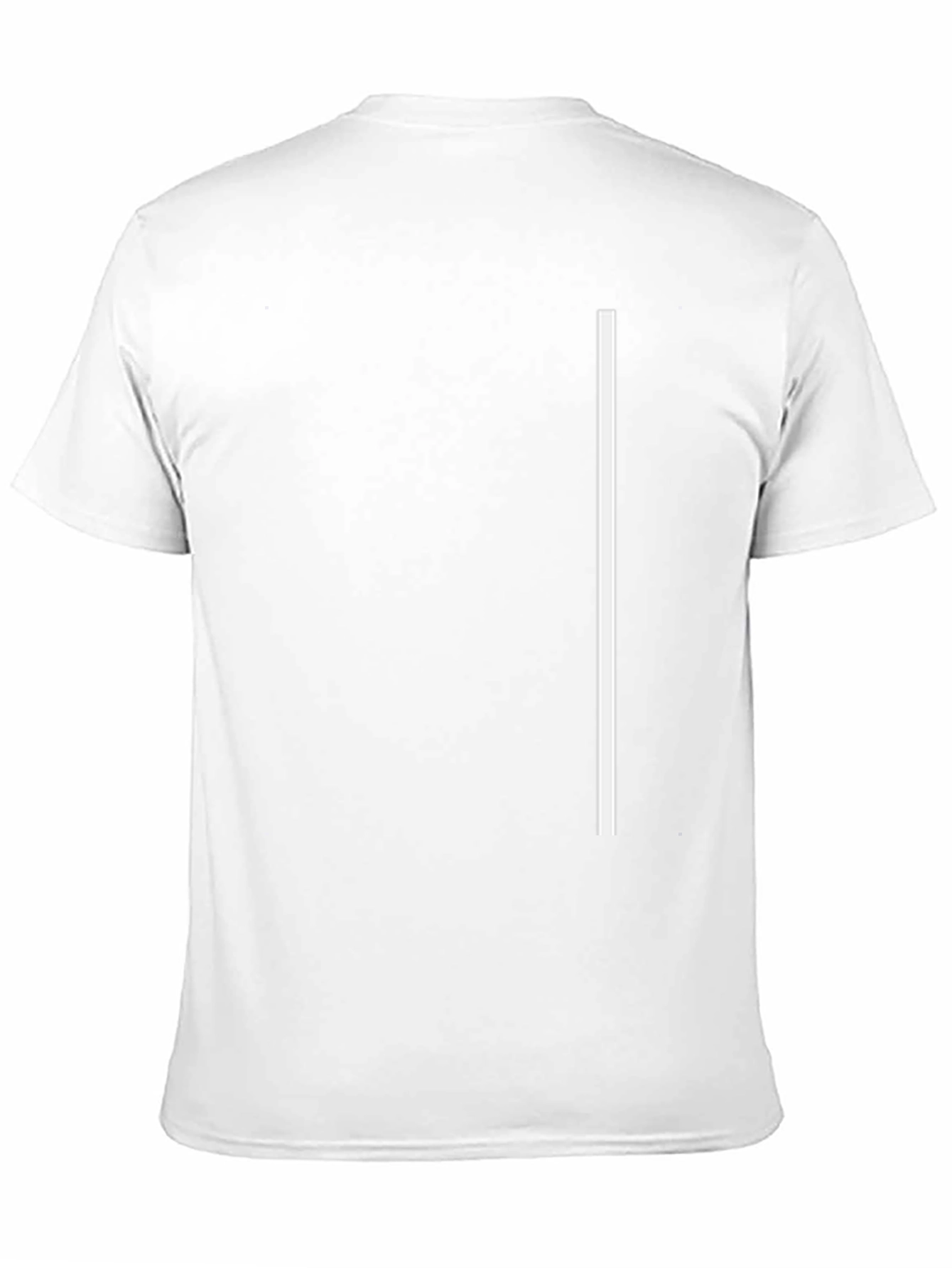 Minimalist Black T-Shirt with White Vertical Stripe