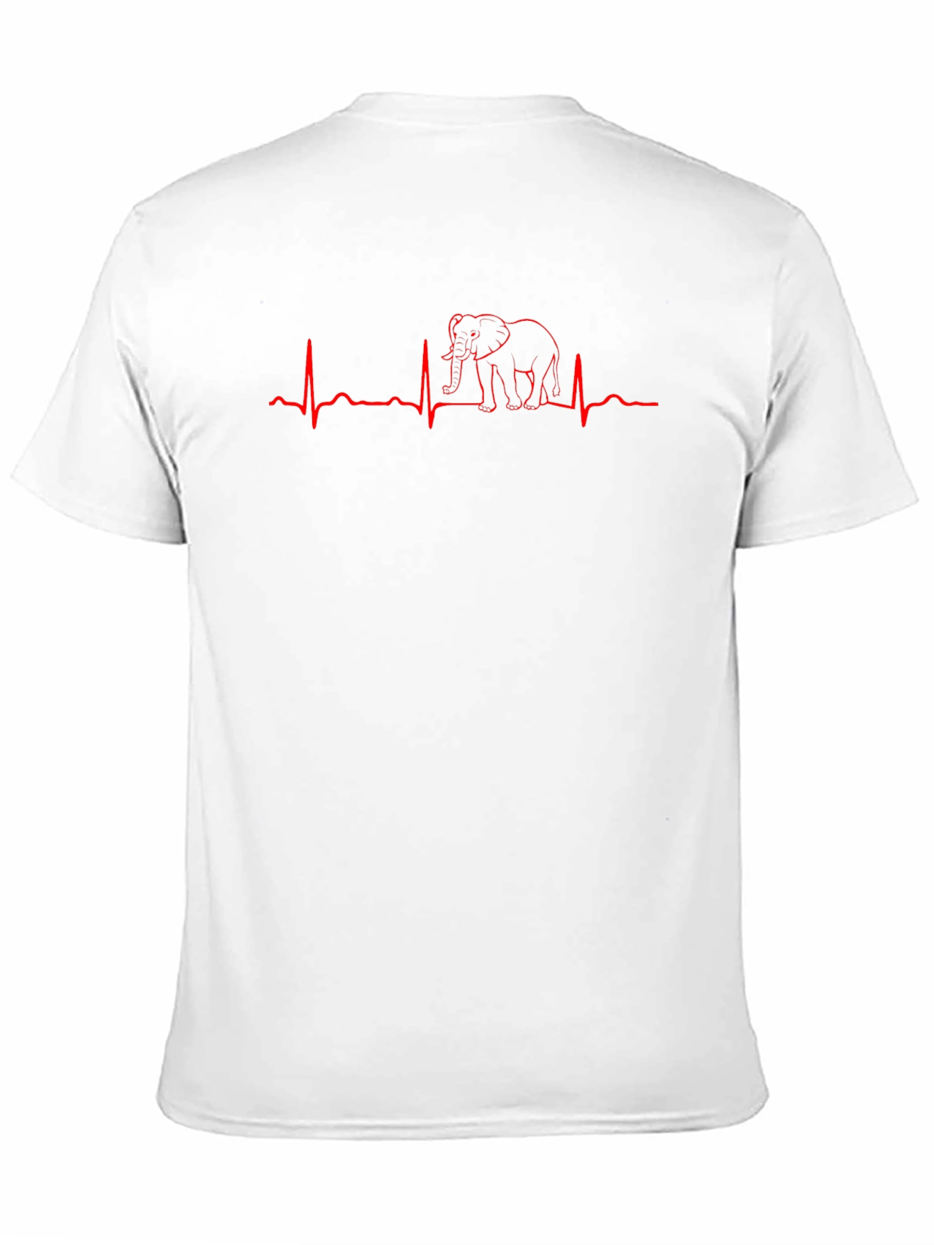 Elephant Heartbeat Graphic Tee - Black Cotton