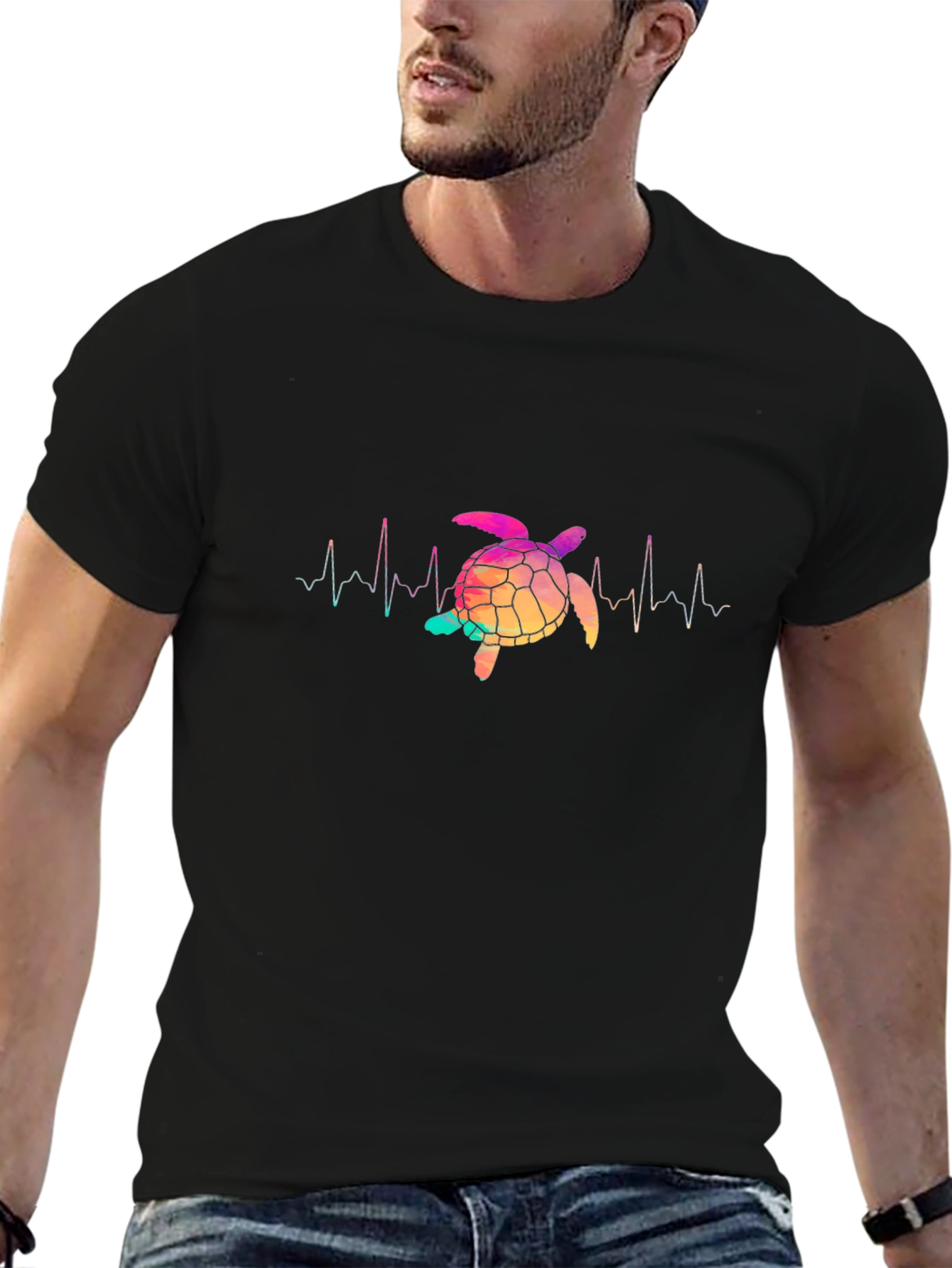 Sea Turtle Heartbeat Graphic Tee