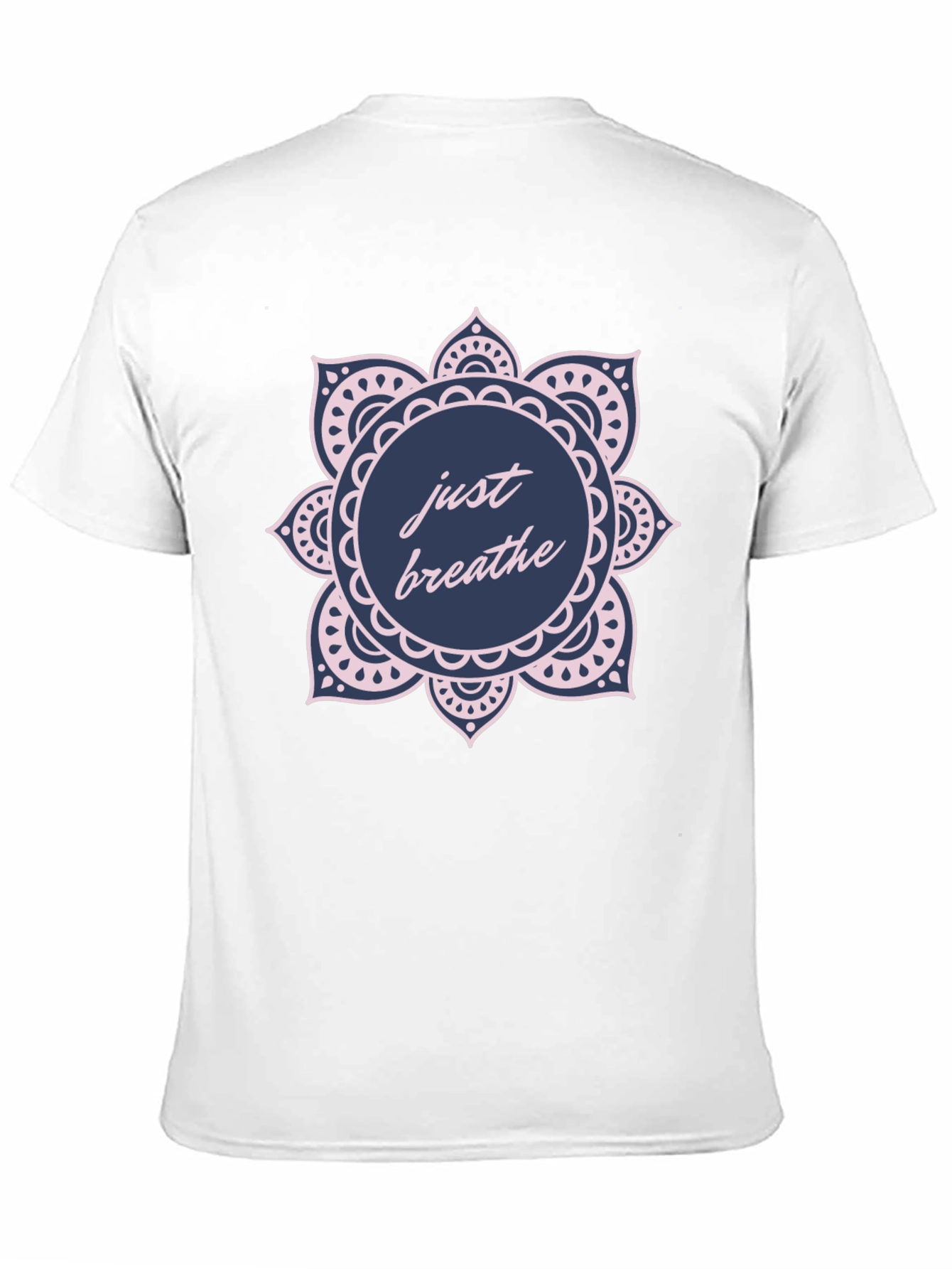 Just Breathe Mandala Graphic T-Shirt - Relaxed Fit