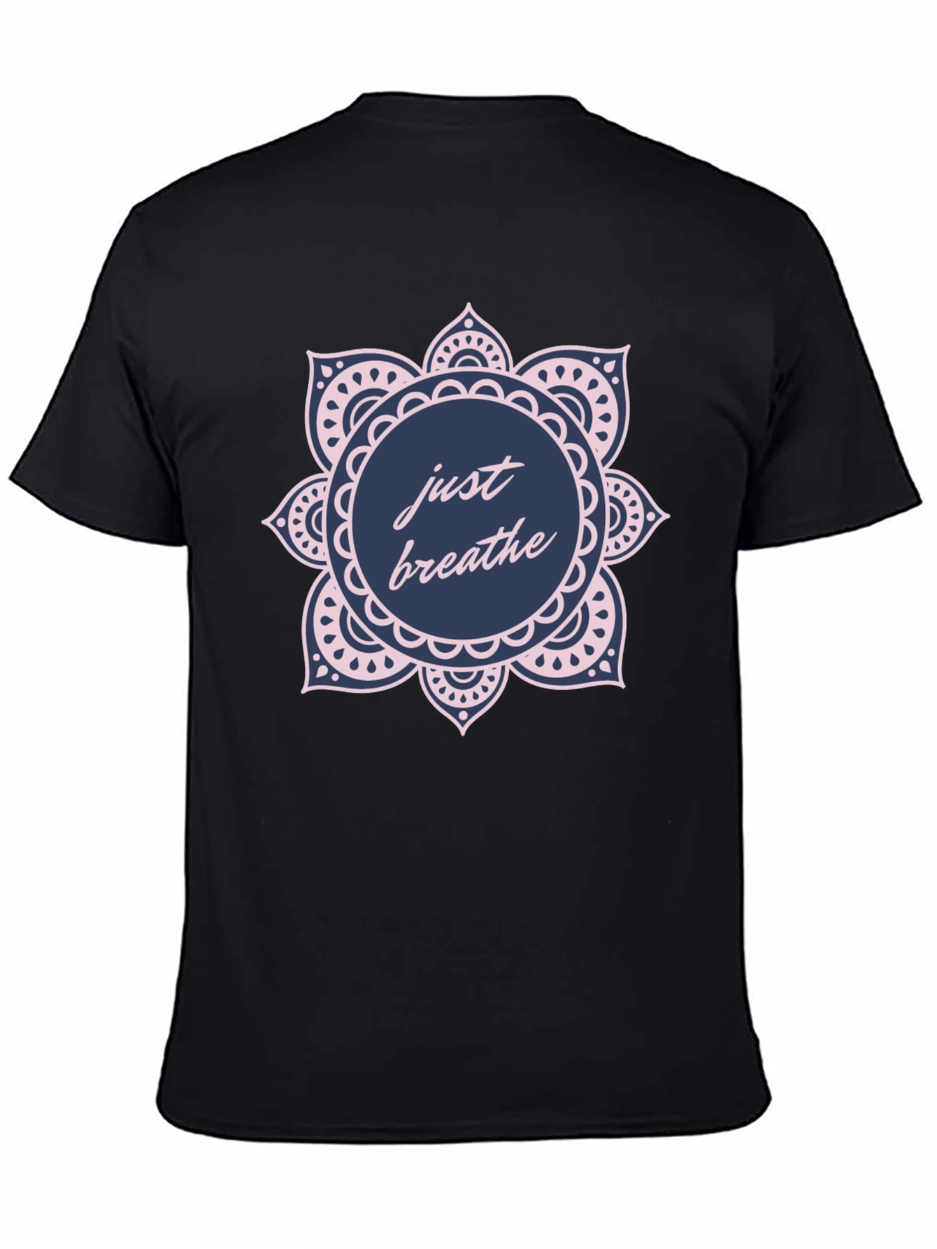 Just Breathe Mandala Graphic T-Shirt - Relaxed Fit