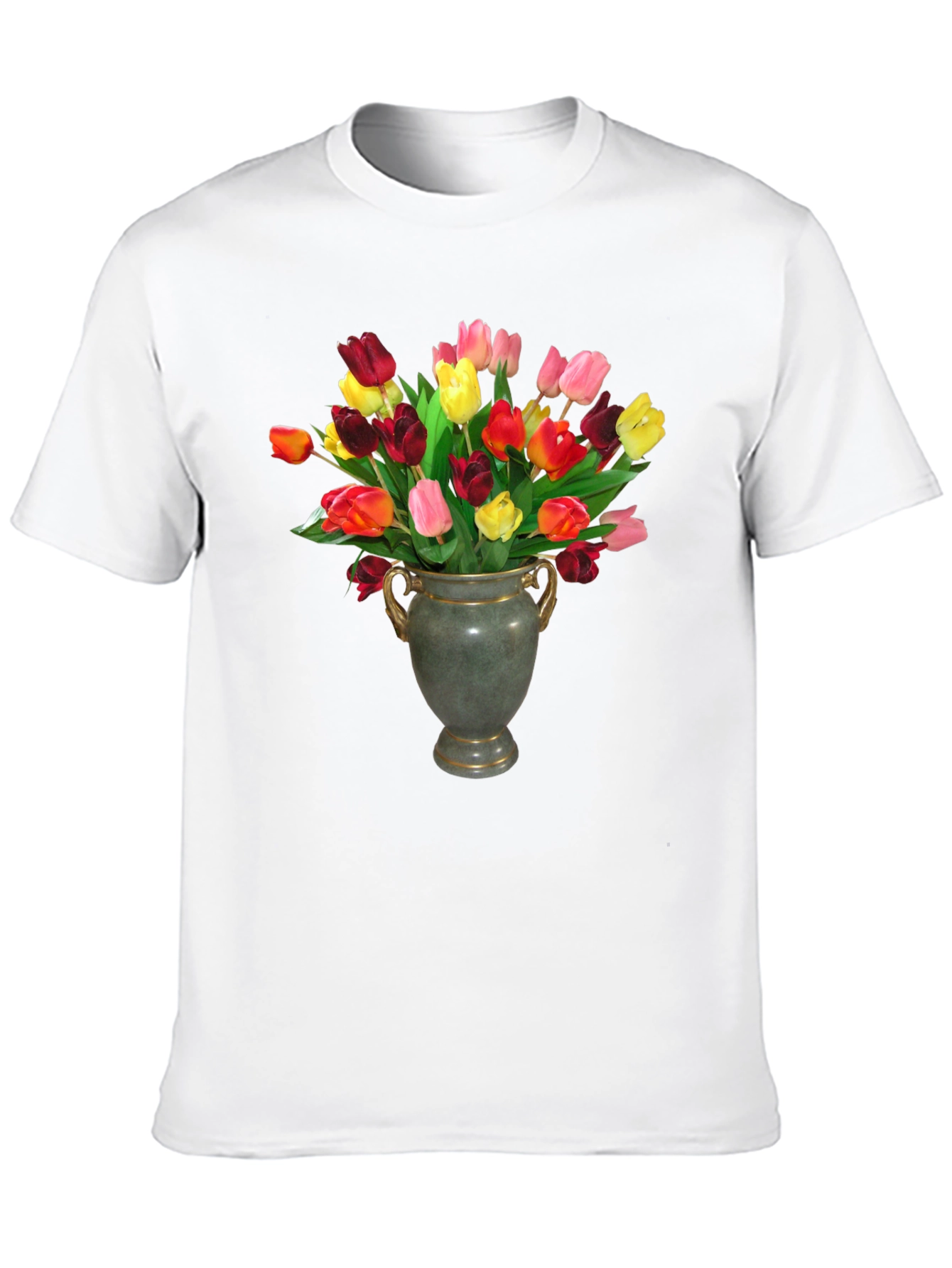 Tulip Vase Graphic T-Shirt - Unique Floral Design