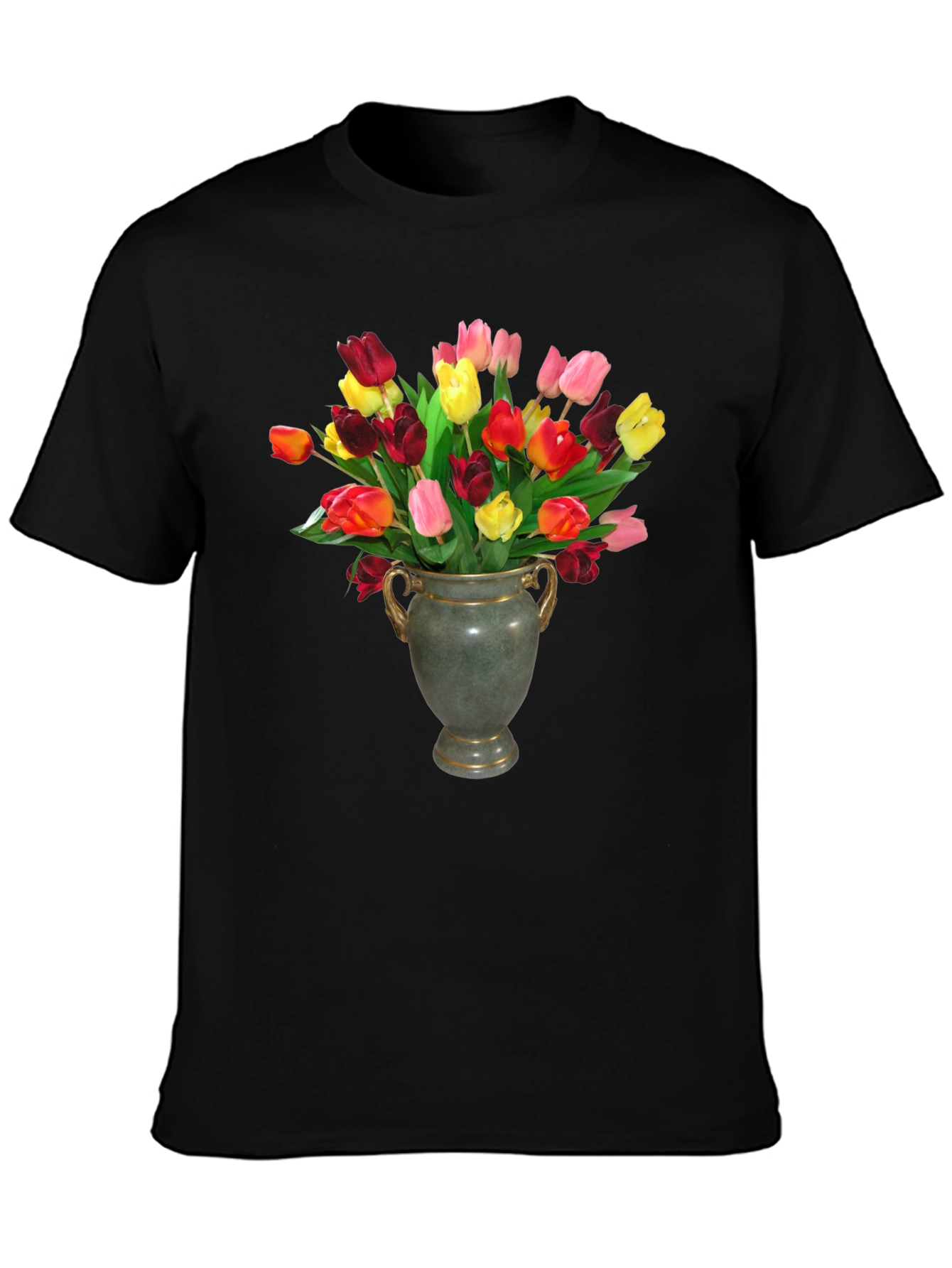 Tulip Vase Graphic T-Shirt - Unique Floral Design