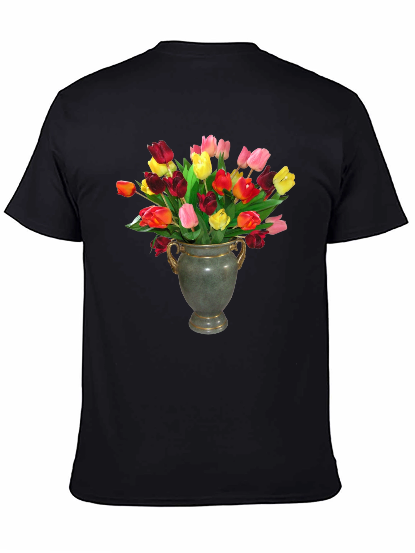 Tulip Vase Graphic T-Shirt - Unique Floral Design