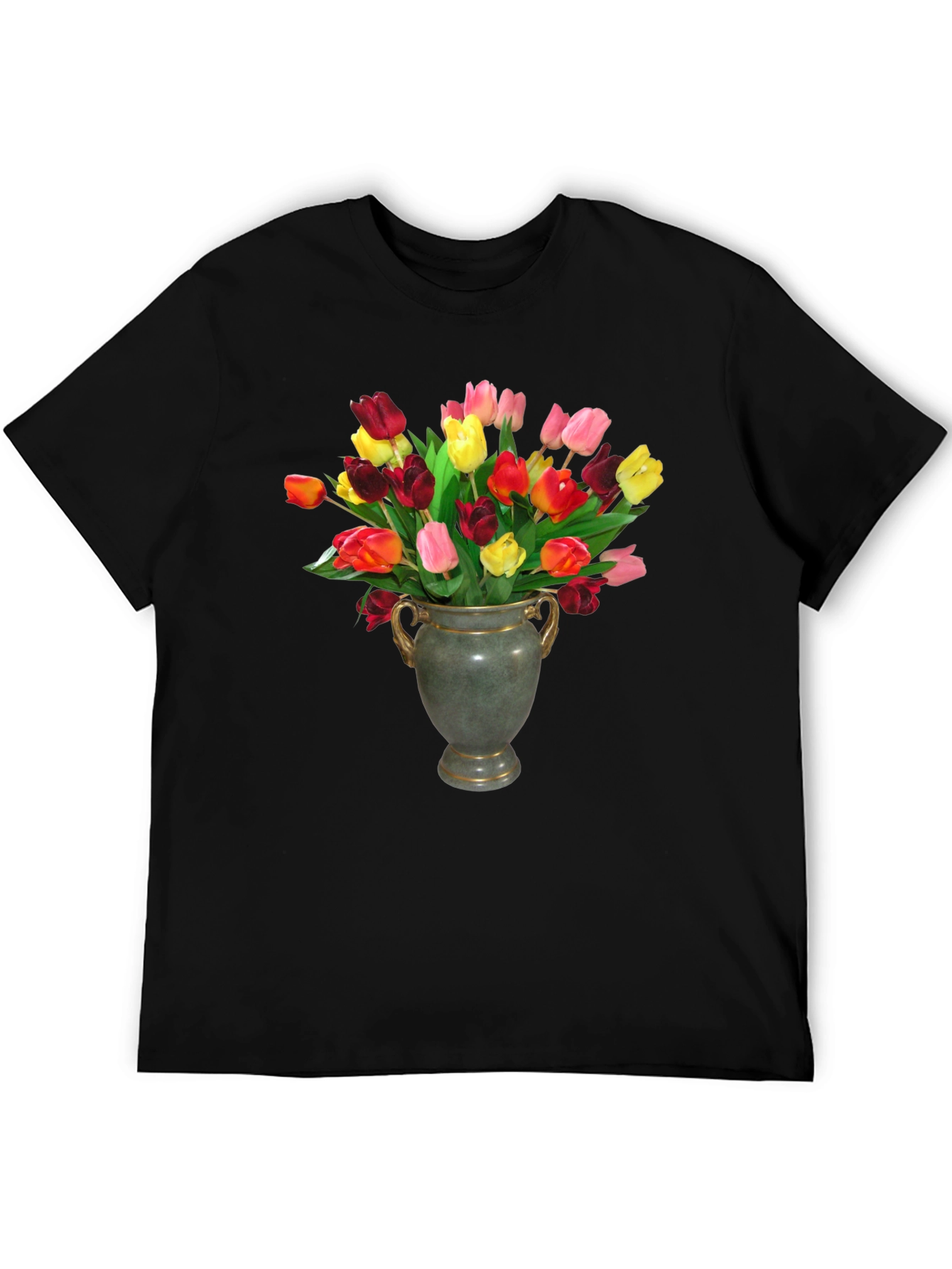 Tulip Vase Graphic T-Shirt - Unique Floral Design