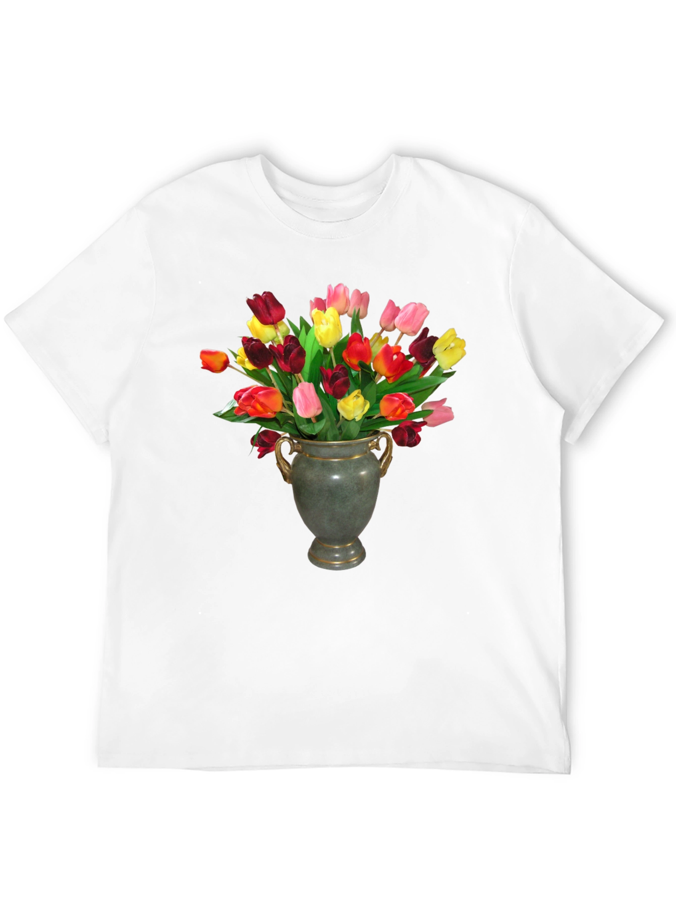 Tulip Vase Graphic T-Shirt - Unique Floral Design