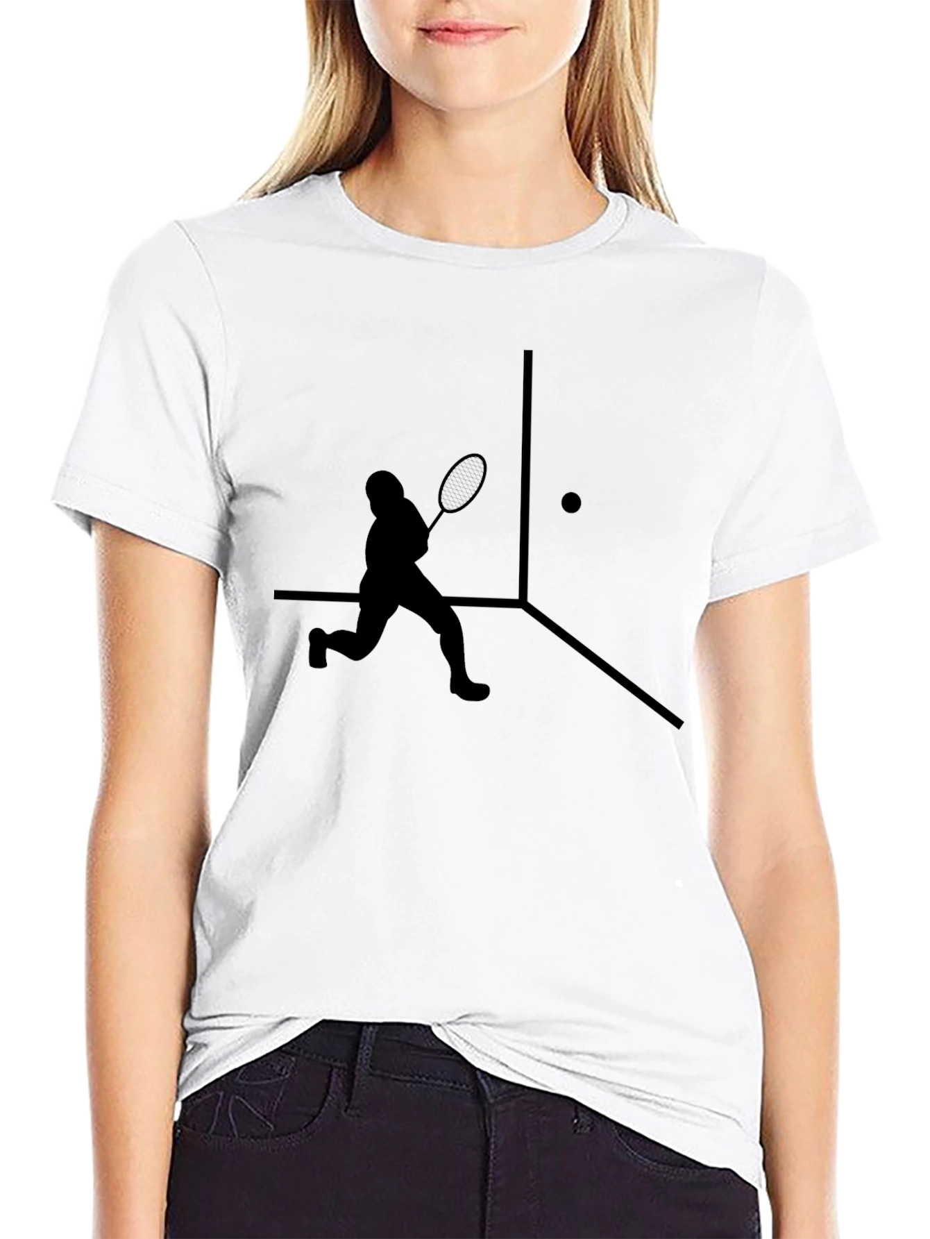Squash Player Graphic T-Shirt