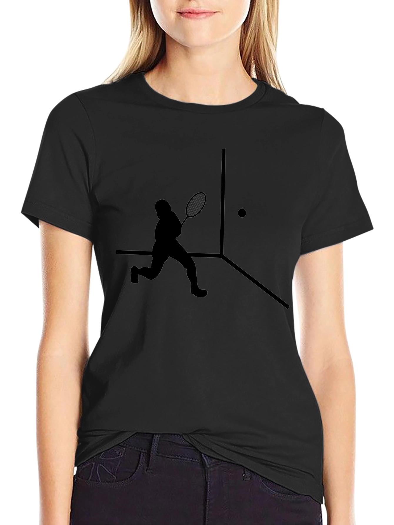 Squash Player Graphic T-Shirt