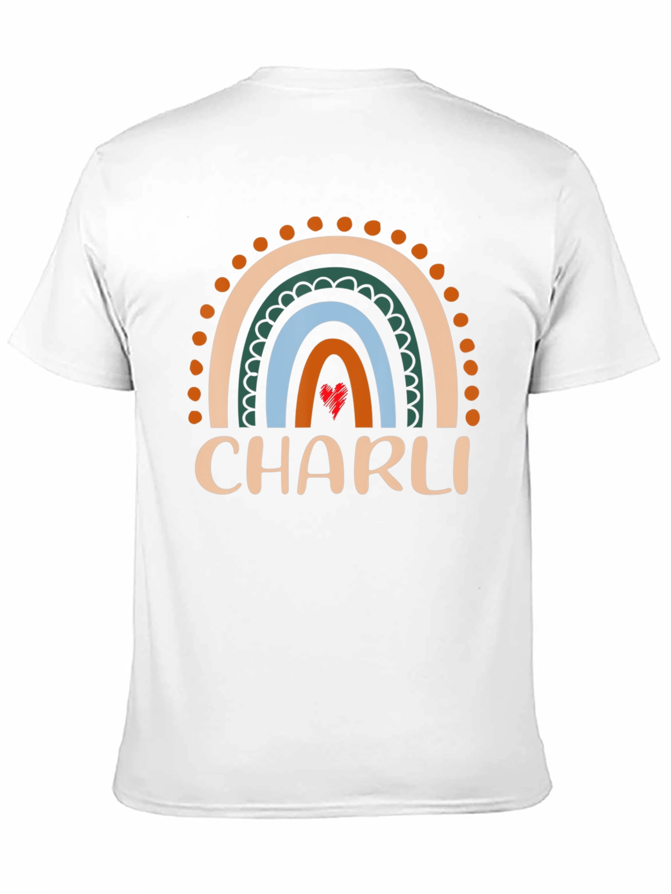 CHARLI Rainbow Graphic Tee - Custom Name Shirt