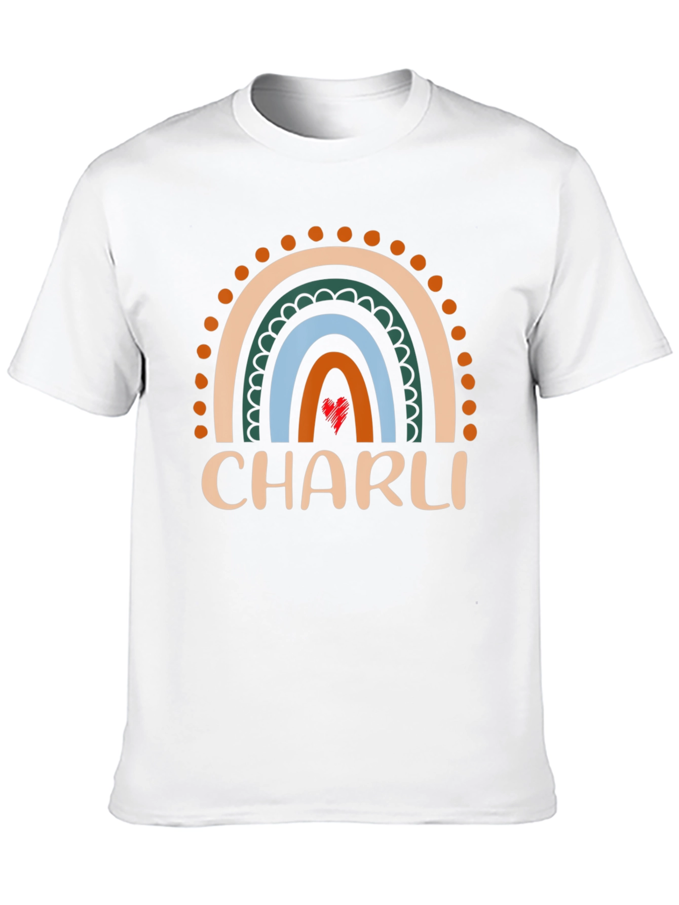 CHARLI Rainbow Graphic Tee - Custom Name Shirt