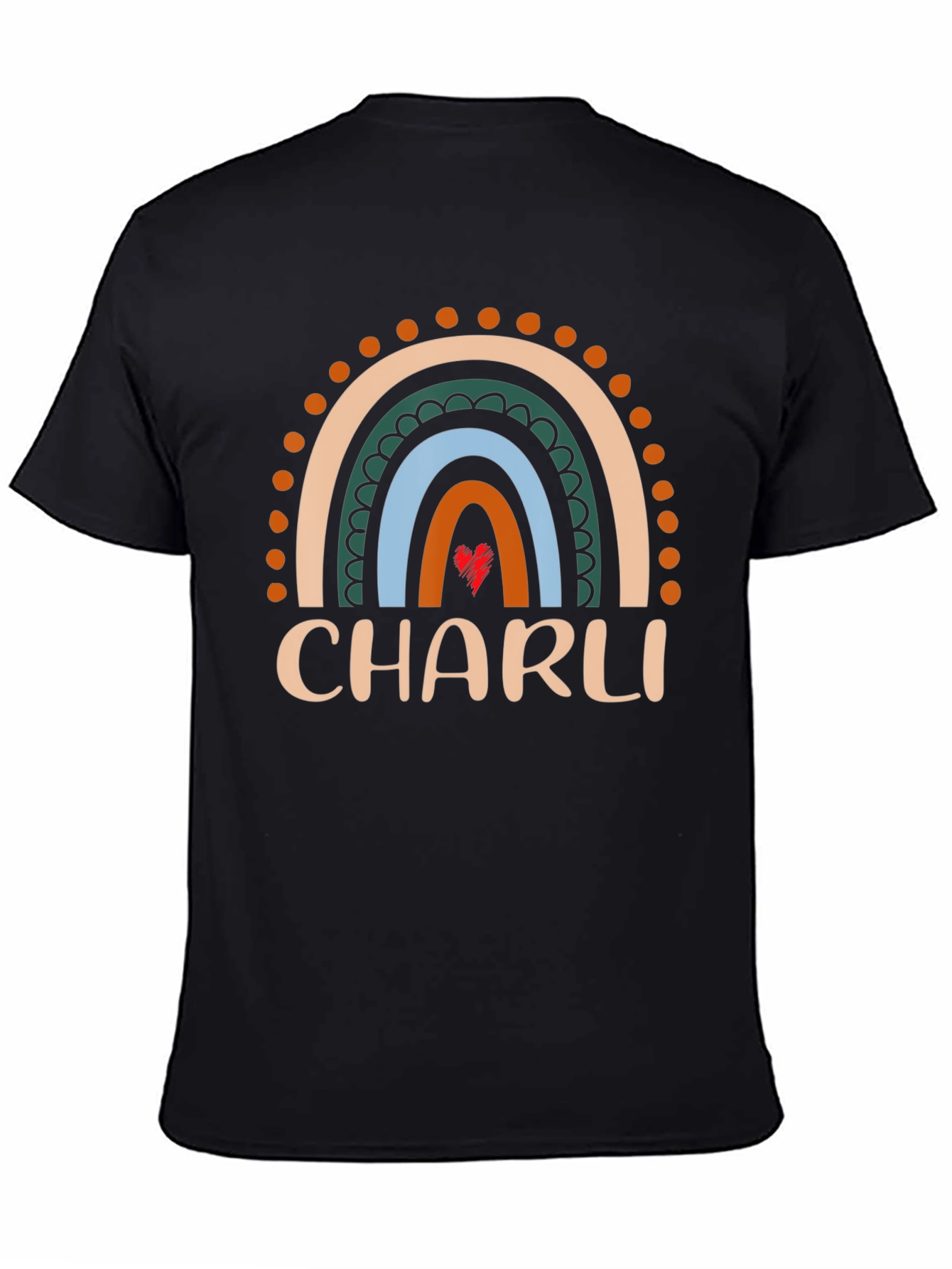 CHARLI Rainbow Graphic Tee - Custom Name Shirt