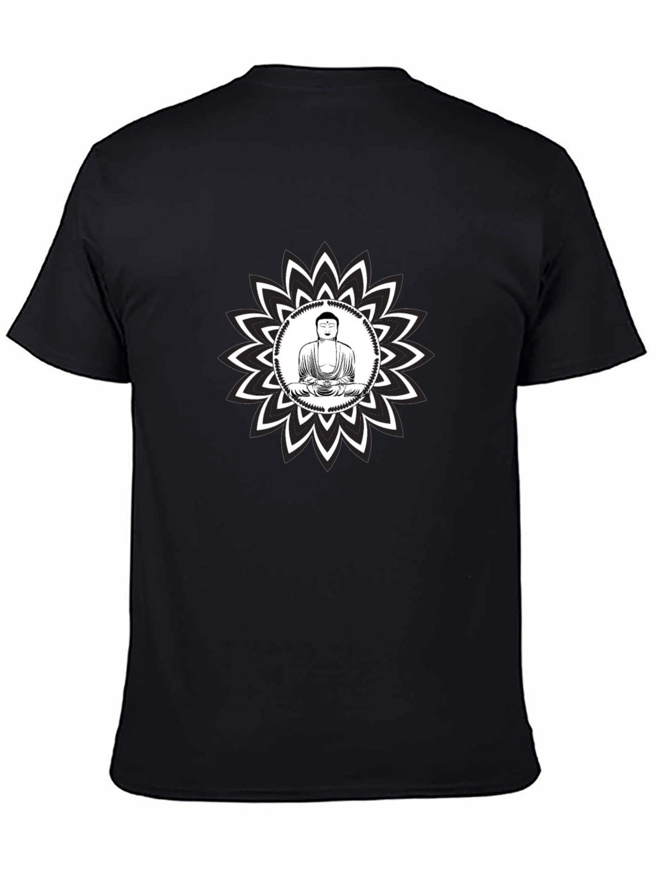 Buddha Mandala Black Graphic Tee