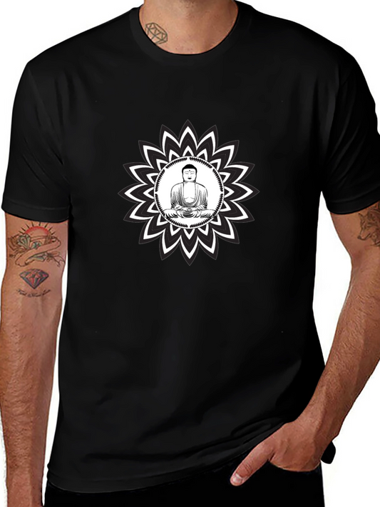 Buddha Mandala Black Graphic Tee