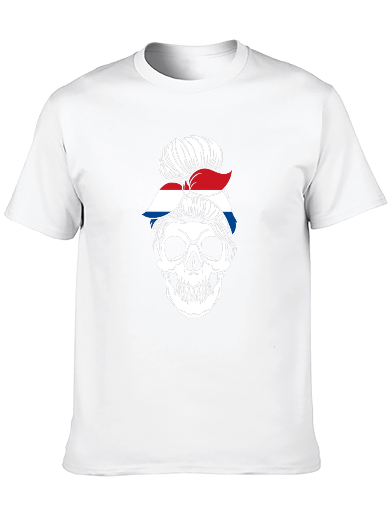 Skull Messy Bun T-Shirt