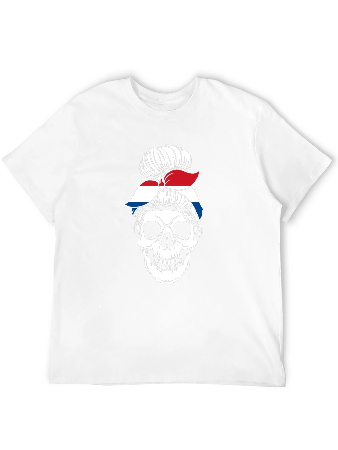Skull Messy Bun T-Shirt