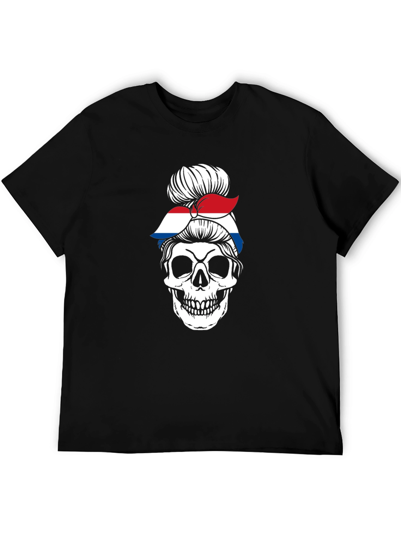 Skull Messy Bun T-Shirt