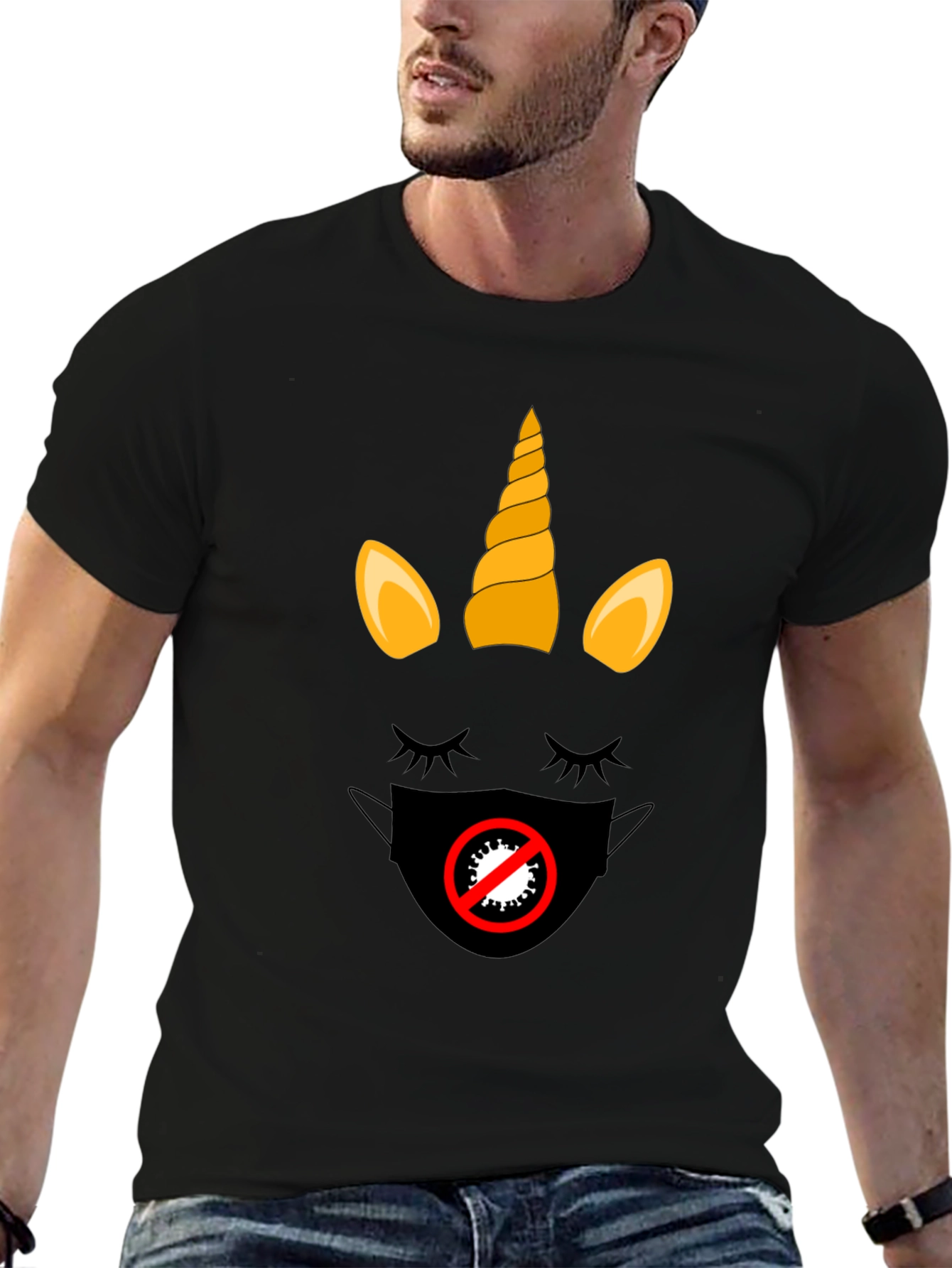 Unicorn Mask T-Shirt - Stylish Protection