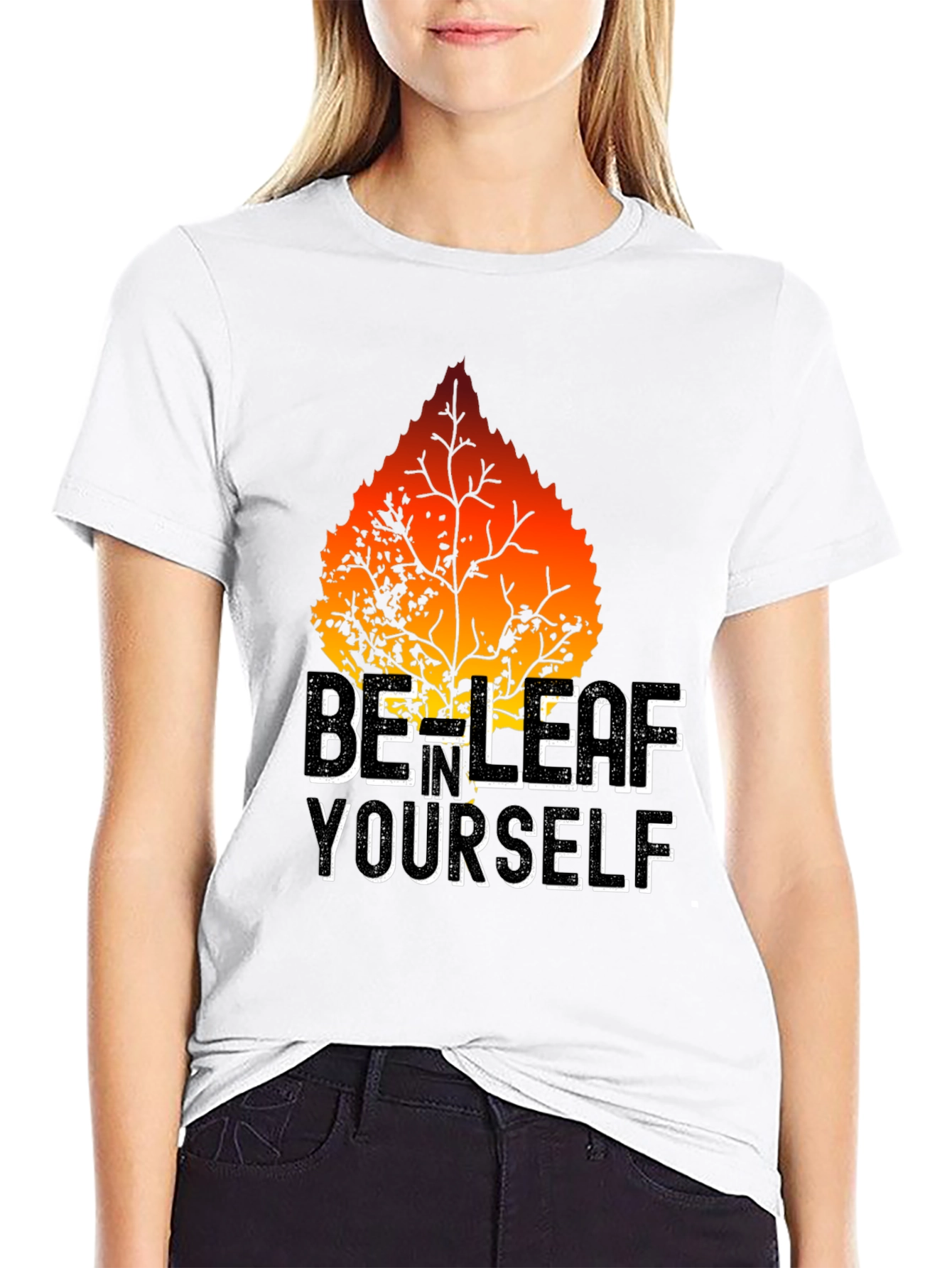 Be-Leaf Yourself Graphic Tee - Black