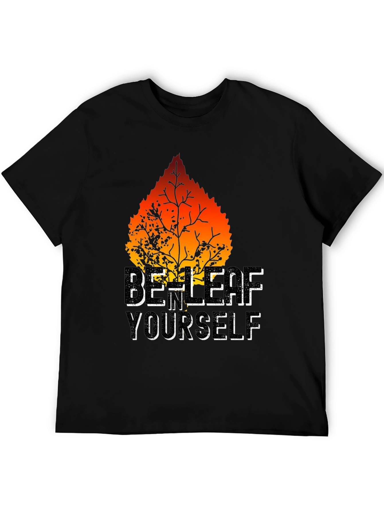 Be-Leaf Yourself Graphic Tee - Black