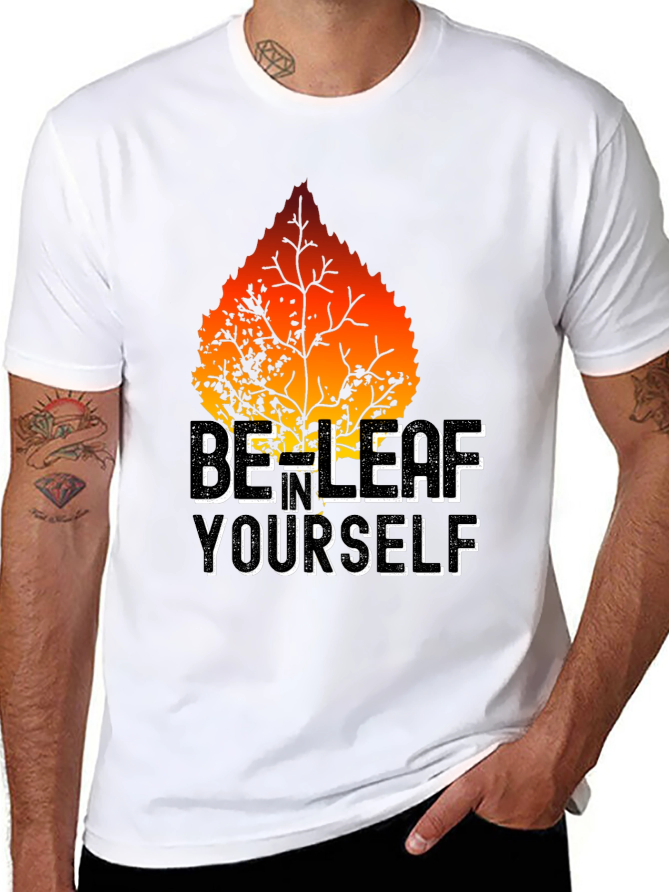 Be-Leaf Yourself Graphic Tee - Black