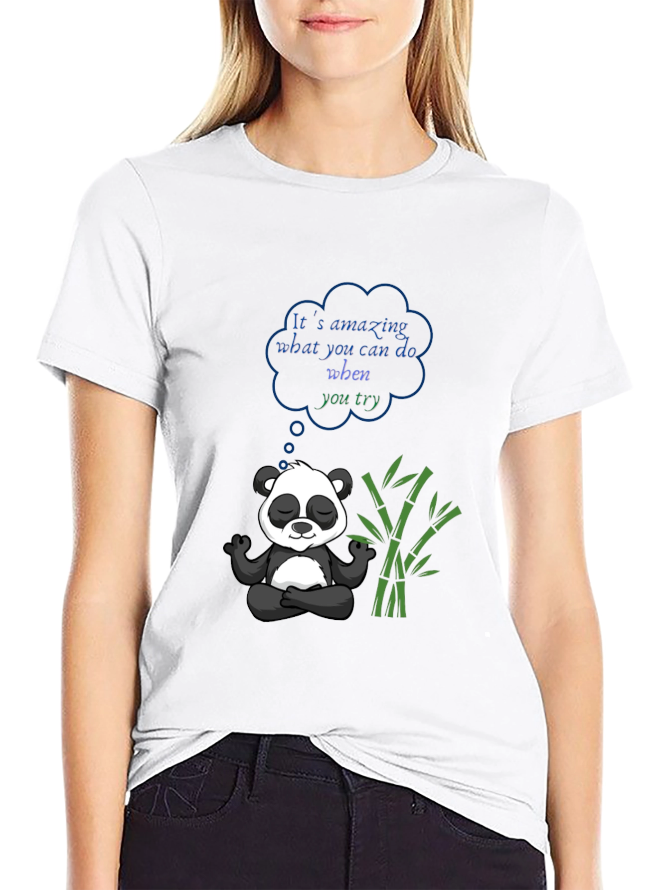 Meditating Panda Graphic Tee