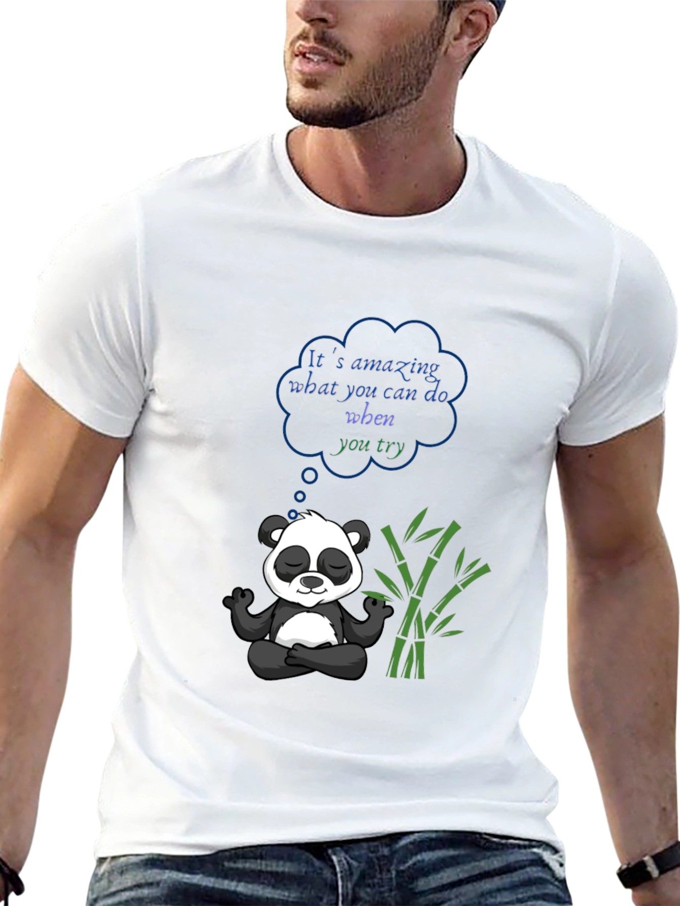Meditating Panda Graphic Tee