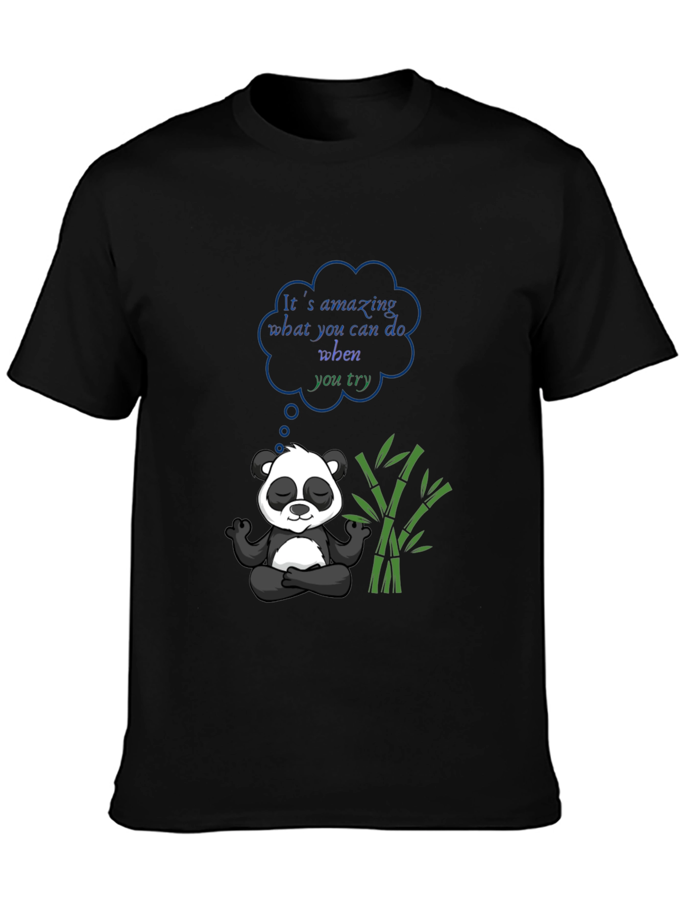 Meditating Panda Graphic Tee
