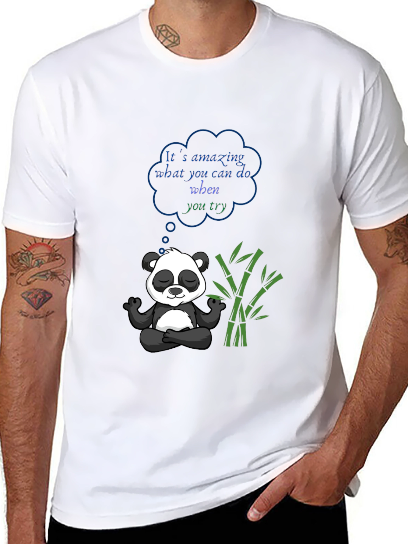 Meditating Panda Graphic Tee