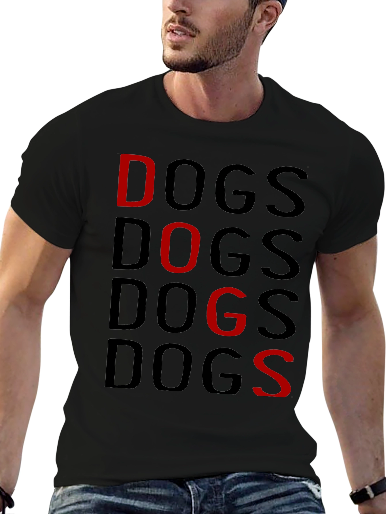 Dogs Graphic Print T-Shirt
