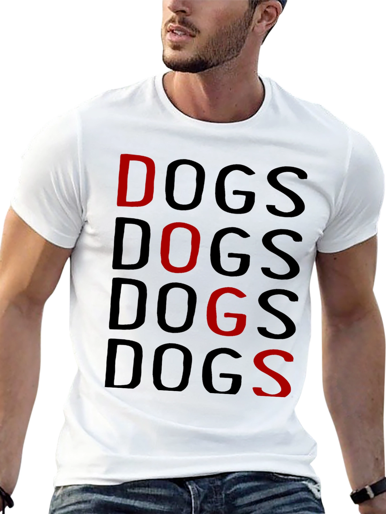 Dogs Graphic Print T-Shirt