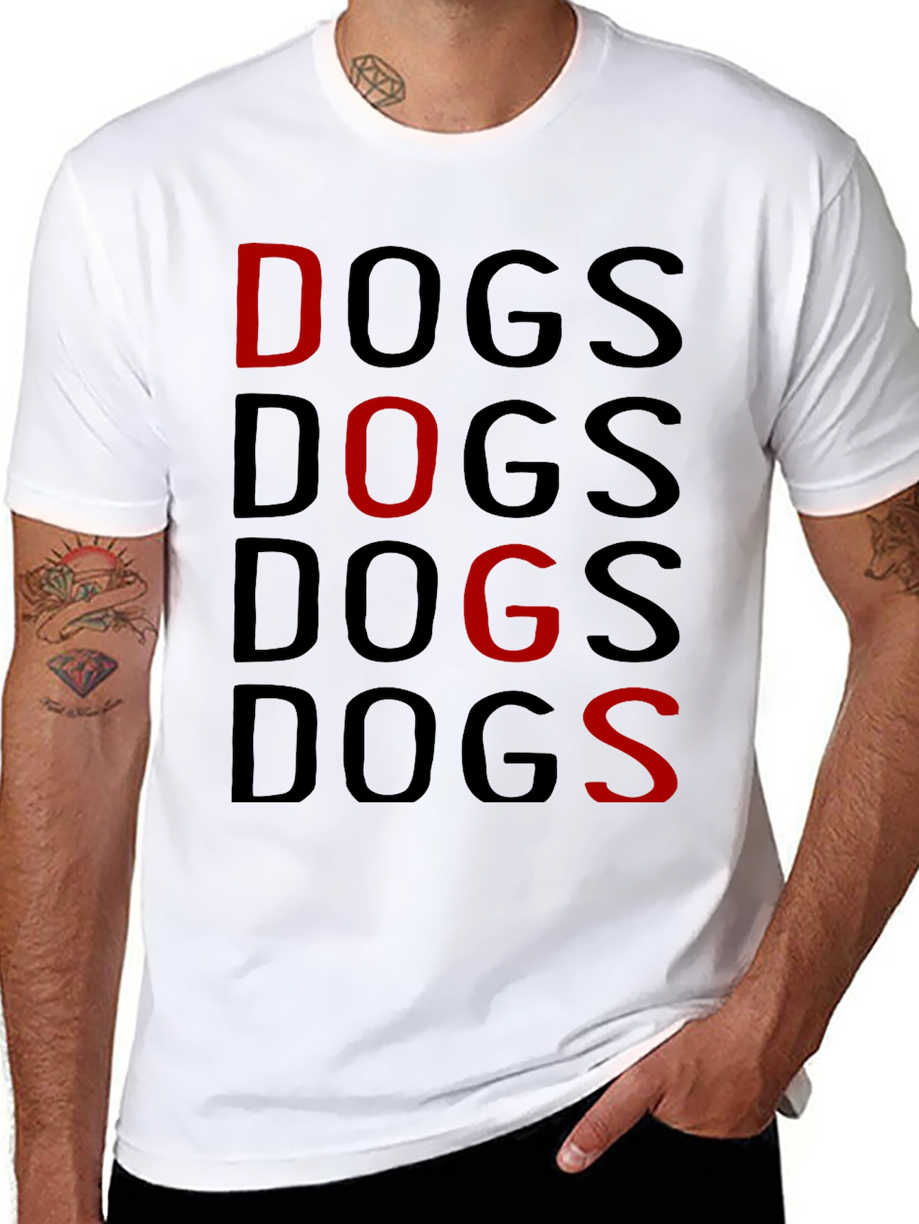 Dogs Graphic Print T-Shirt