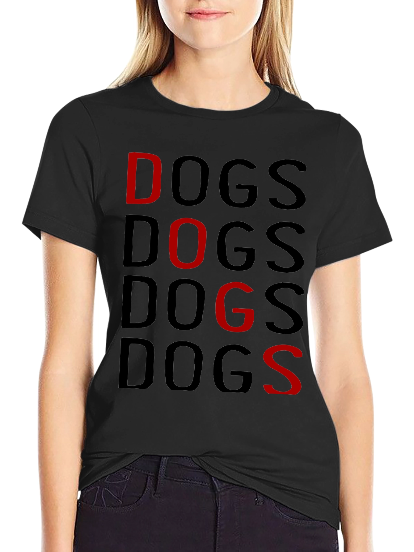 Dogs Graphic Print T-Shirt