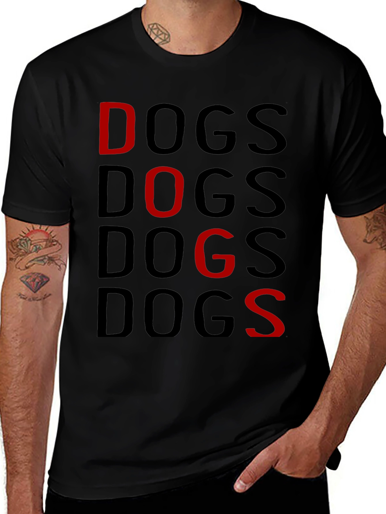 Dogs Graphic Print T-Shirt