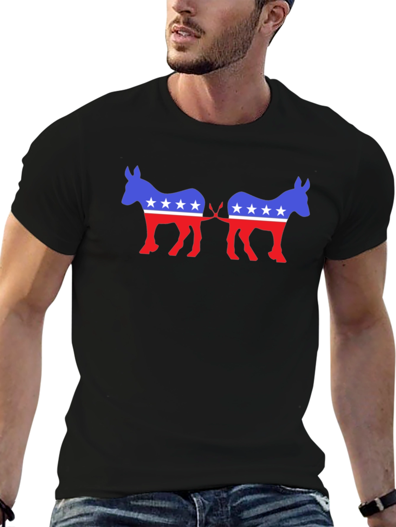 Patriotic Democrat Donkey T-Shirt - Political Humor Tee