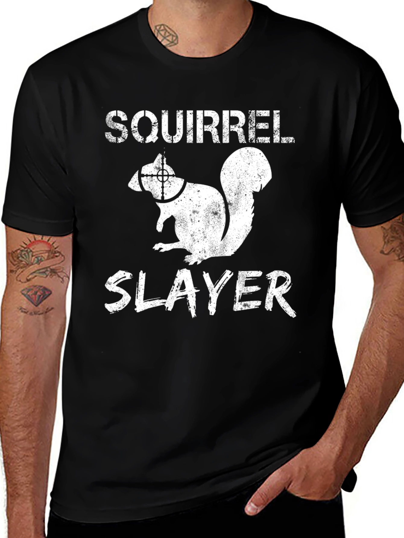 Squirrel Slayer T-Shirt - Black Graphic Tee