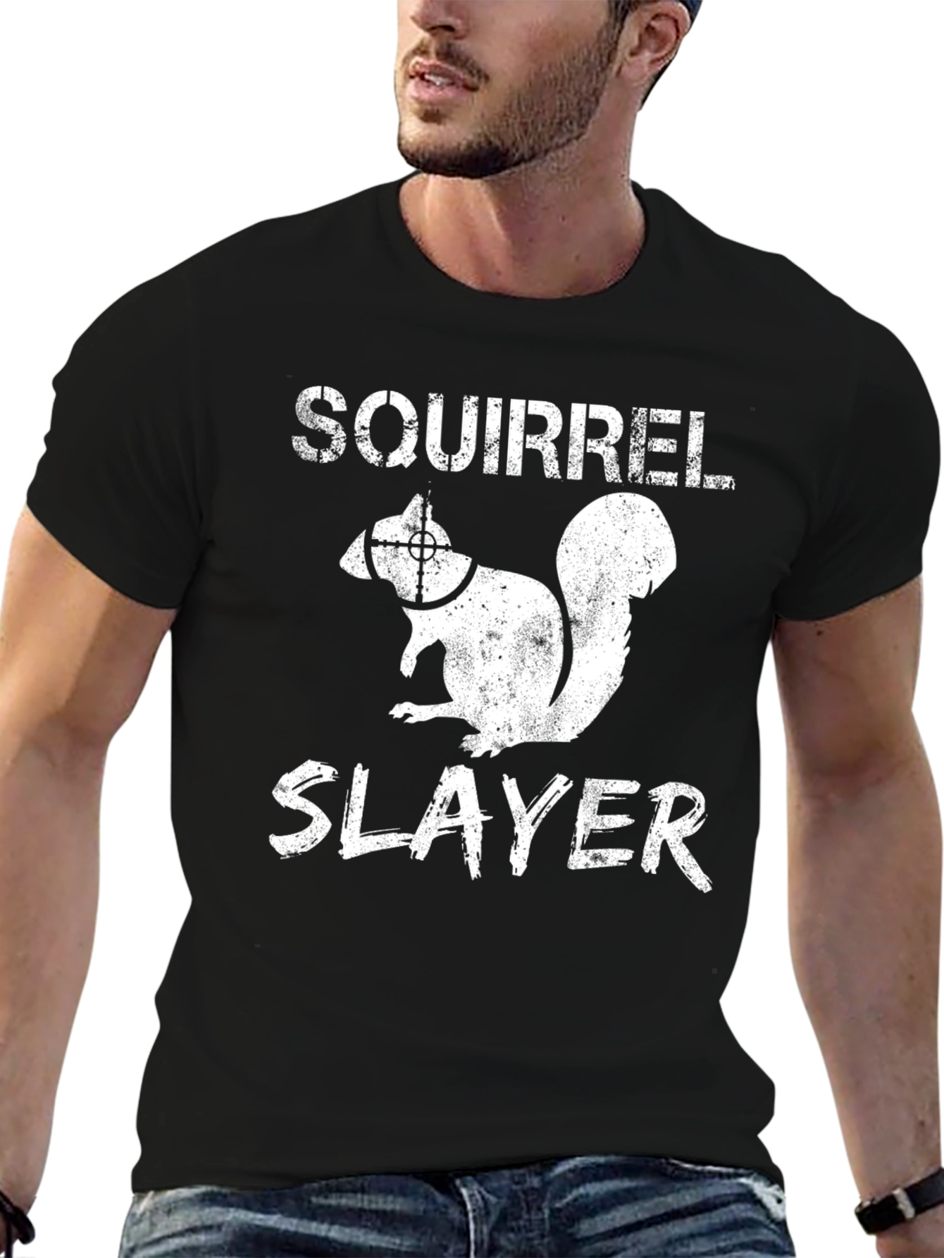 Squirrel Slayer T-Shirt - Black Graphic Tee
