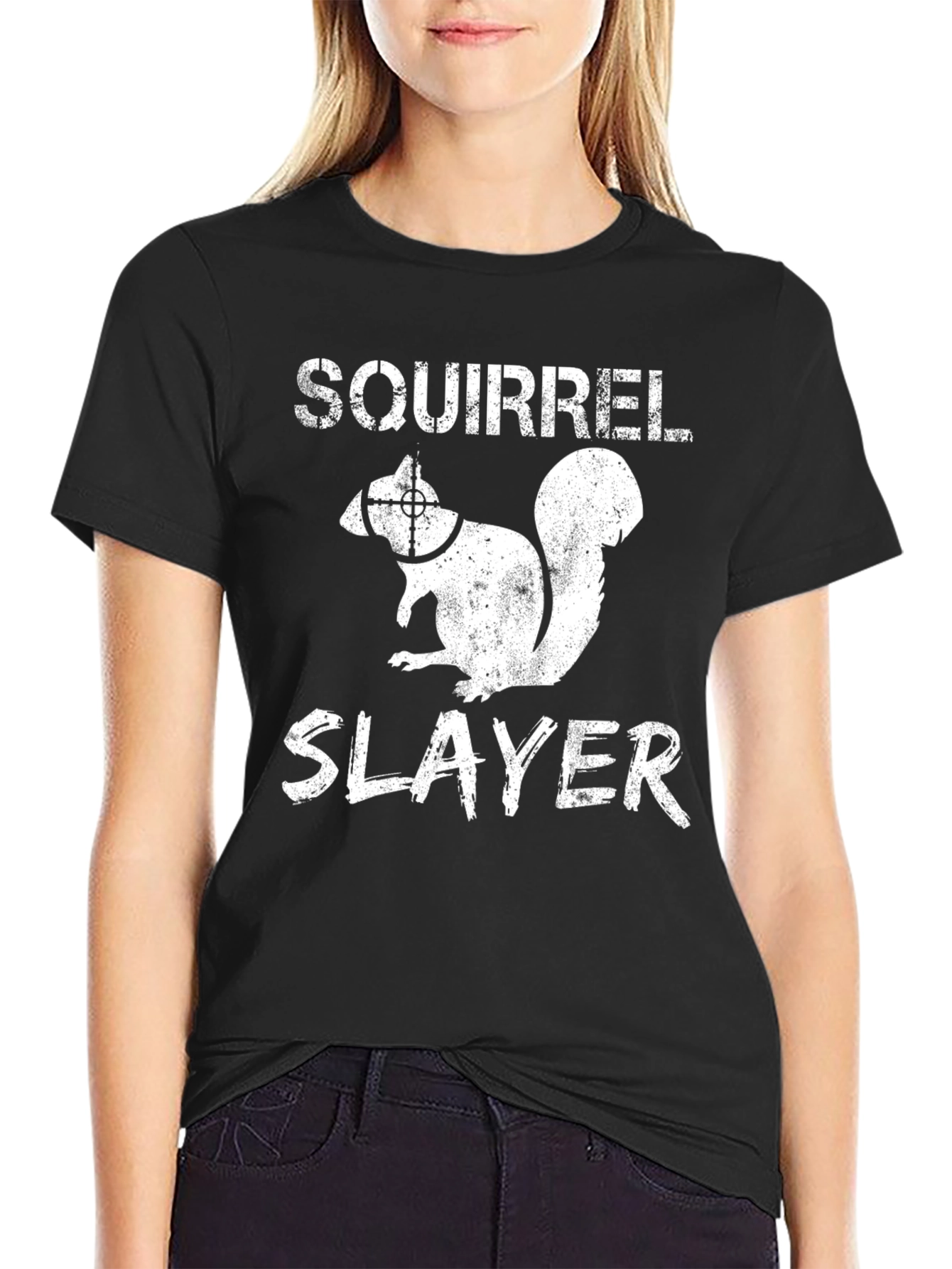 Squirrel Slayer T-Shirt - Black Graphic Tee