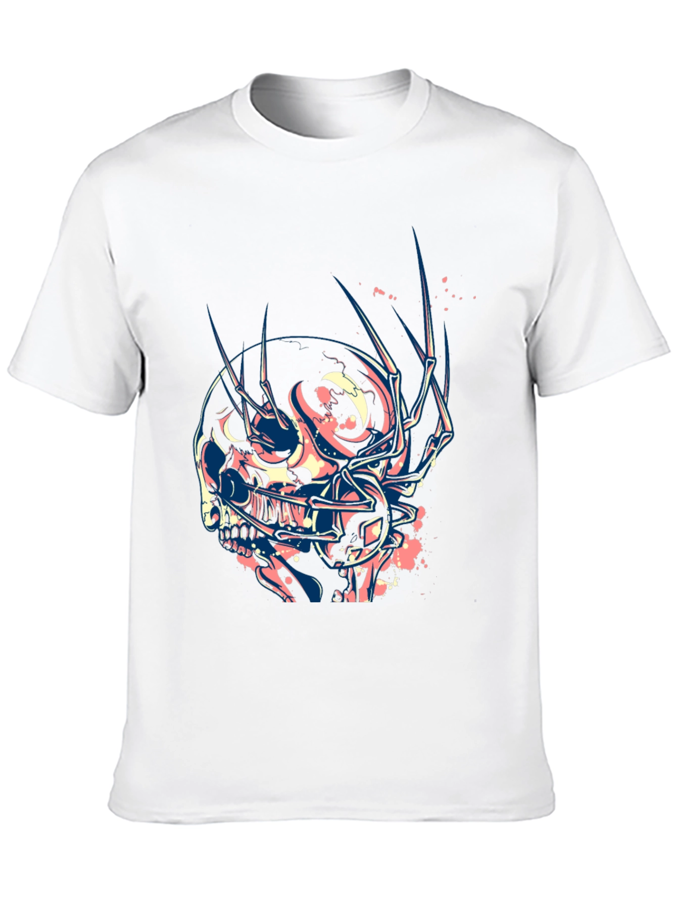 Skull Claw Graphic Print Black T-Shirt