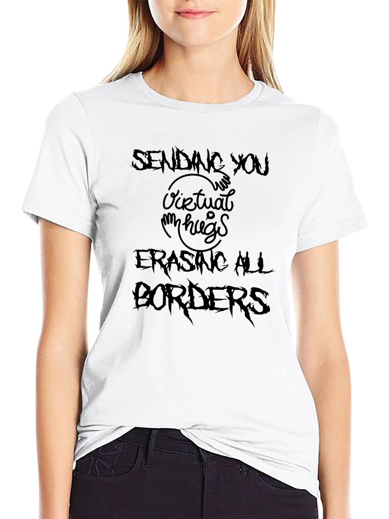 Virtual Hugs T-Shirt - Erasing All Borders