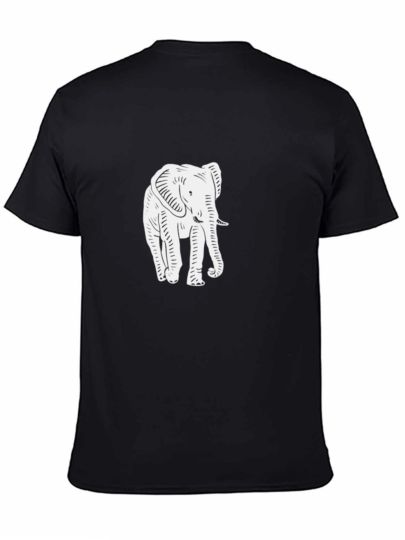 Elephant Graphic Tee - Black Cotton Comfort