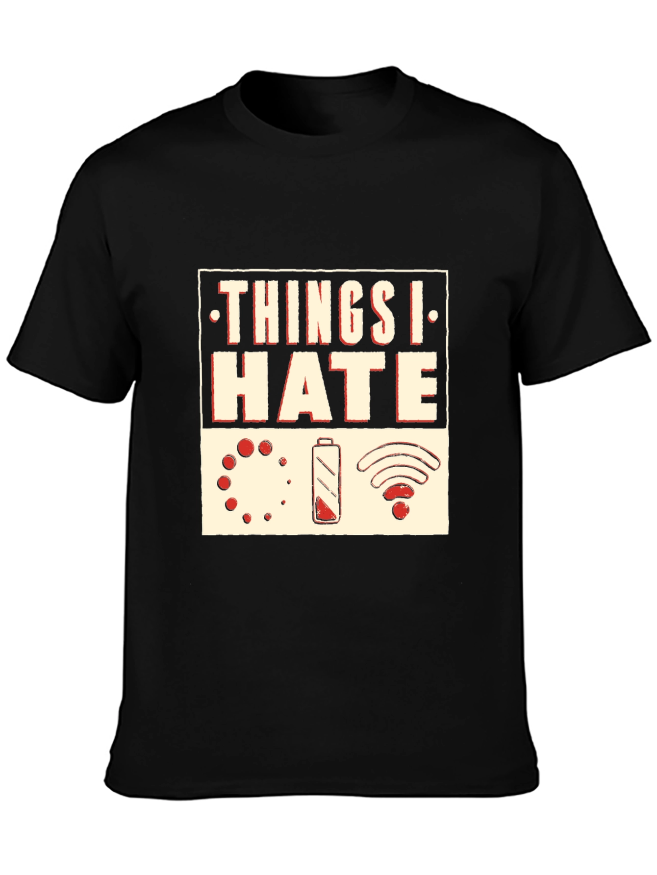 Things I Hate Graphic T-Shirt - Black