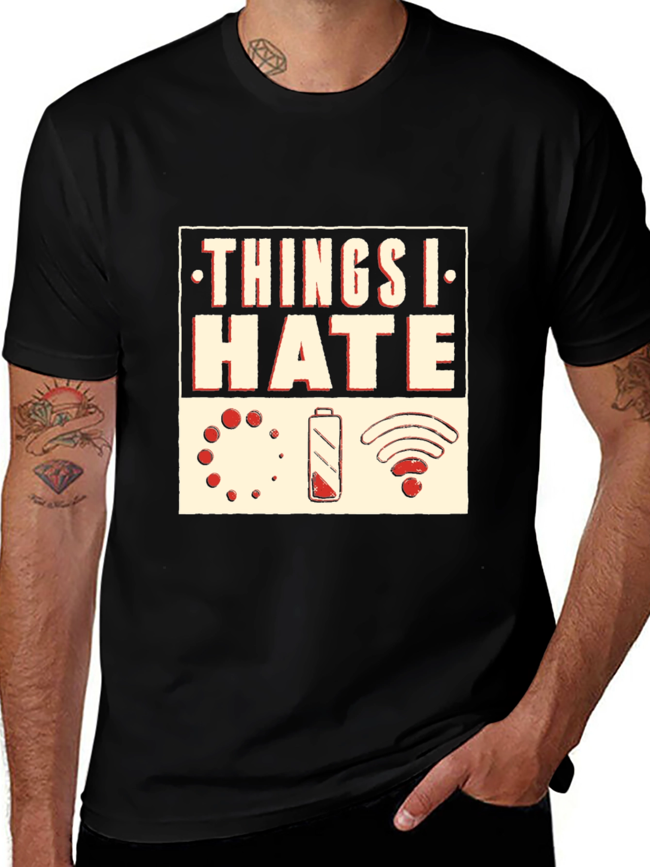 Things I Hate Graphic T-Shirt - Black