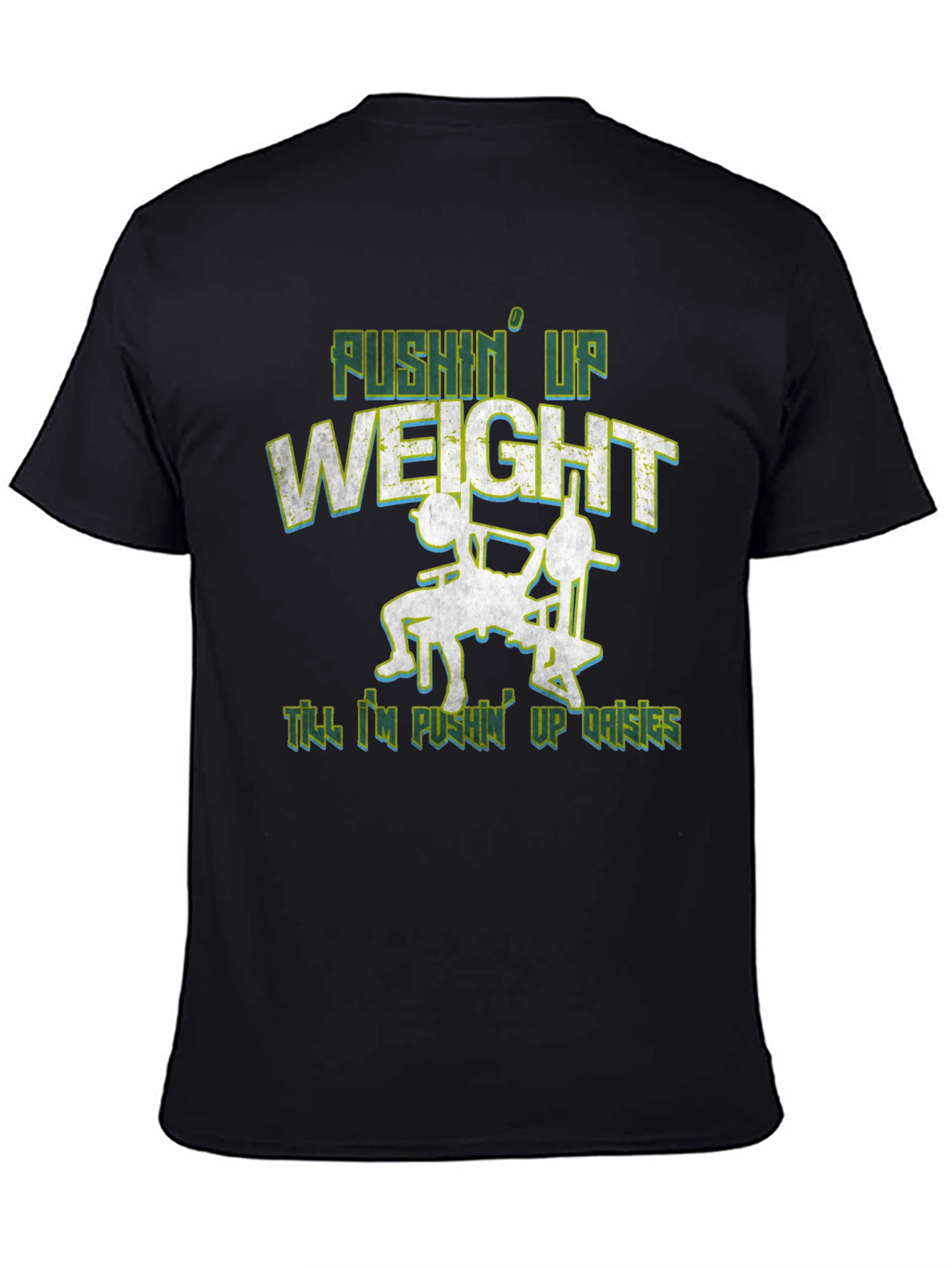 Pushin Up Weight Black Graphic Tee