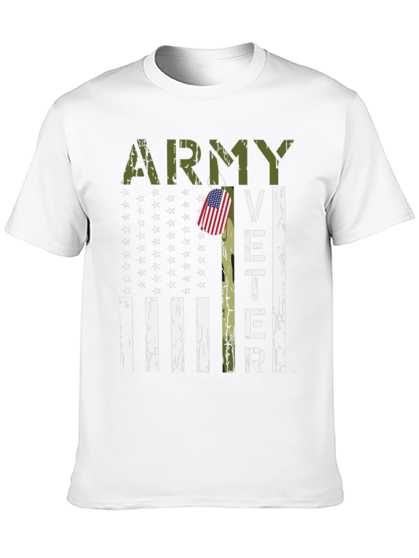 Army Veteran T-Shirt - Patriotic American Flag Design