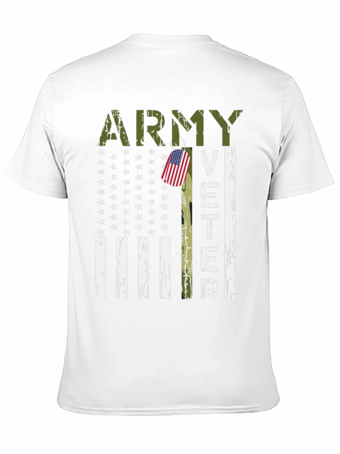 Army Veteran T-Shirt - Patriotic American Flag Design