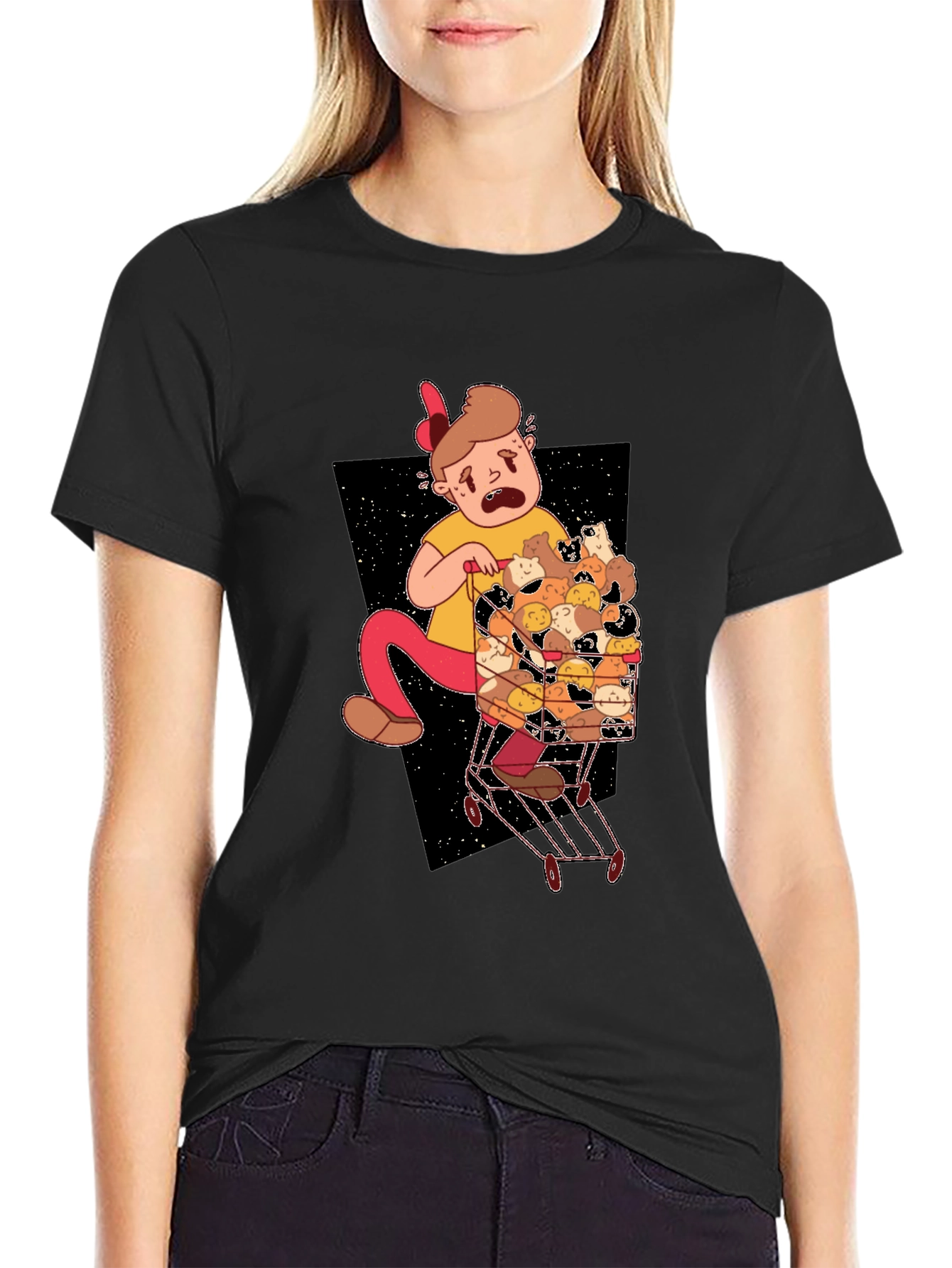 Cartoon Hamster Overload T-Shirt