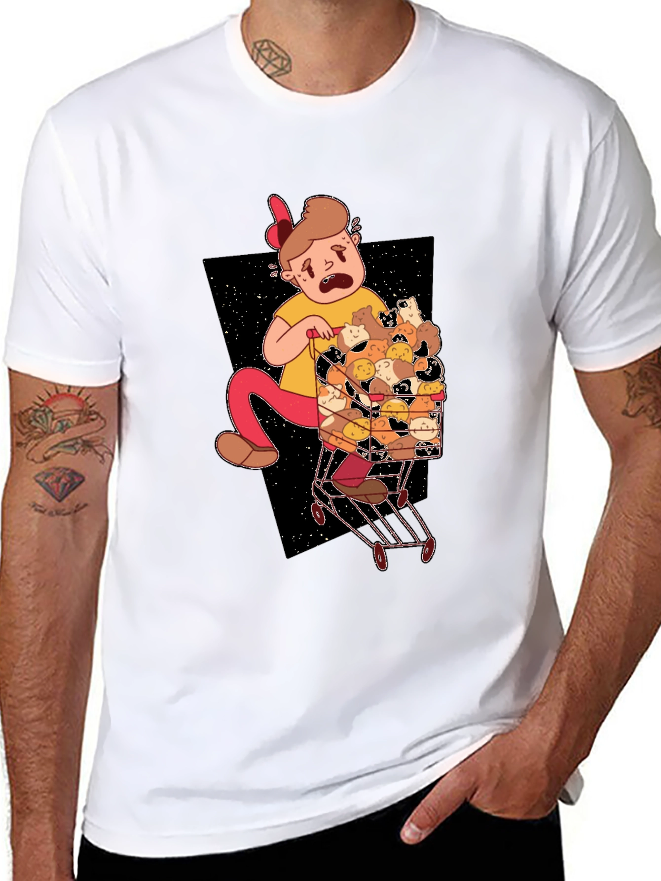Cartoon Hamster Overload T-Shirt