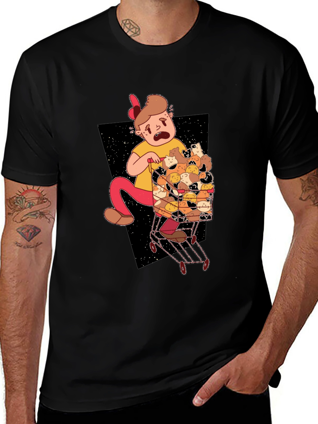 Cartoon Hamster Overload T-Shirt